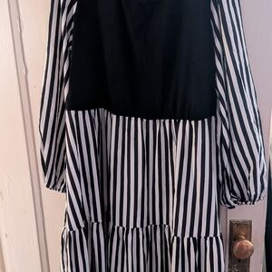 SHEIN Black and White Striped Dress